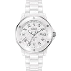 Bulova Ladies' Marc Anthony Marine Star White Ceramic And Stainless Steel 3-Hand Quartz Watch Style: 98P222