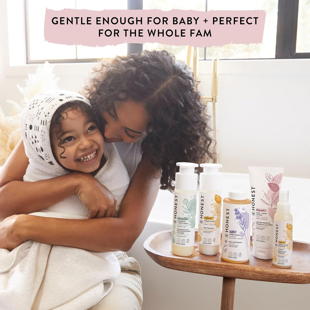 The Honest Company Conditioning Hair Detangler, Leave-In Conditioner and Fortifying Spray, Tear Free, Cruelty-Free, Hypoallergenic, Lavender Calm, 4 Fl Oz