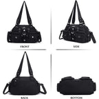 Angel Kiss Hobo Crossbody Purses For Women Shoulder Bag Multipocket Soft Hobo Purses Removable Strap Leather Handbags