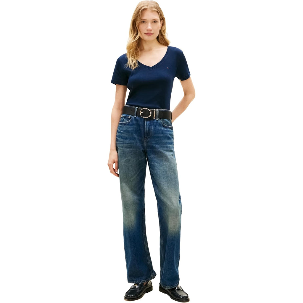 Tommy Hilfiger Women's Basic Short Sleeve Cotton V-Neck T-Shirt