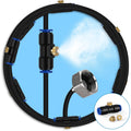 Lifeegrn Misting Cooling System, Outdoor Misting System For Patio, 40 Ft Misting Line+10 Mist Nozzles+3/4" Brass Adapter,Outdoor Mister System For Patio Garden Trampoline Greenhouse
