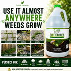 Natural Elements Weed Killer | Pet Safe, Safe Around Children | Natural Herbicide (1 Gallon)