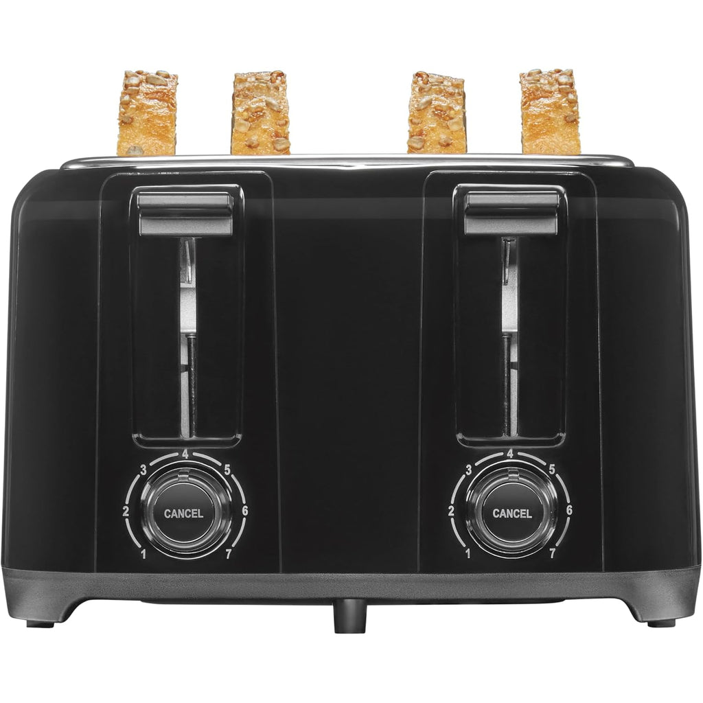 Proctor Silex 4 Slice Toaster With Extra Wide Slots For Bagels | Browning Control With 7 Shades | Auto Shutoff | Toast Boost | Slide-Out Crumb Tray | Cancel Button | White | 24215G