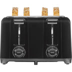 Proctor Silex 4 Slice Toaster With Extra Wide Slots For Bagels | Browning Control With 7 Shades | Auto Shutoff | Toast Boost | Slide-Out Crumb Tray | Cancel Button | White | 24215G
