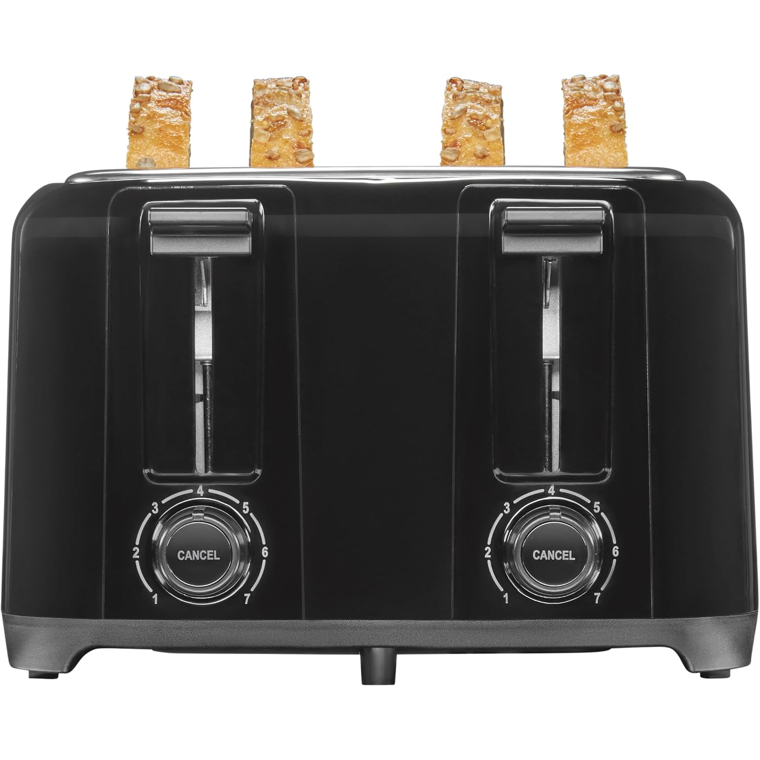Proctor Silex 4 Slice Toaster With Extra Wide Slots For Bagels | Browning Control With 7 Shades | Auto Shutoff | Toast Boost | Slide-Out Crumb Tray | Cancel Button | White | 24215G