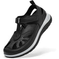 FitVille Extra Wide Womens Orthopedic Walking Sandals with Wide Toe Box, Outdoor Closed Toe Sandals with Adjustable Straps for Women, Arch Support Women's Shoes for Plantar Fasciitis, Swollen Feet