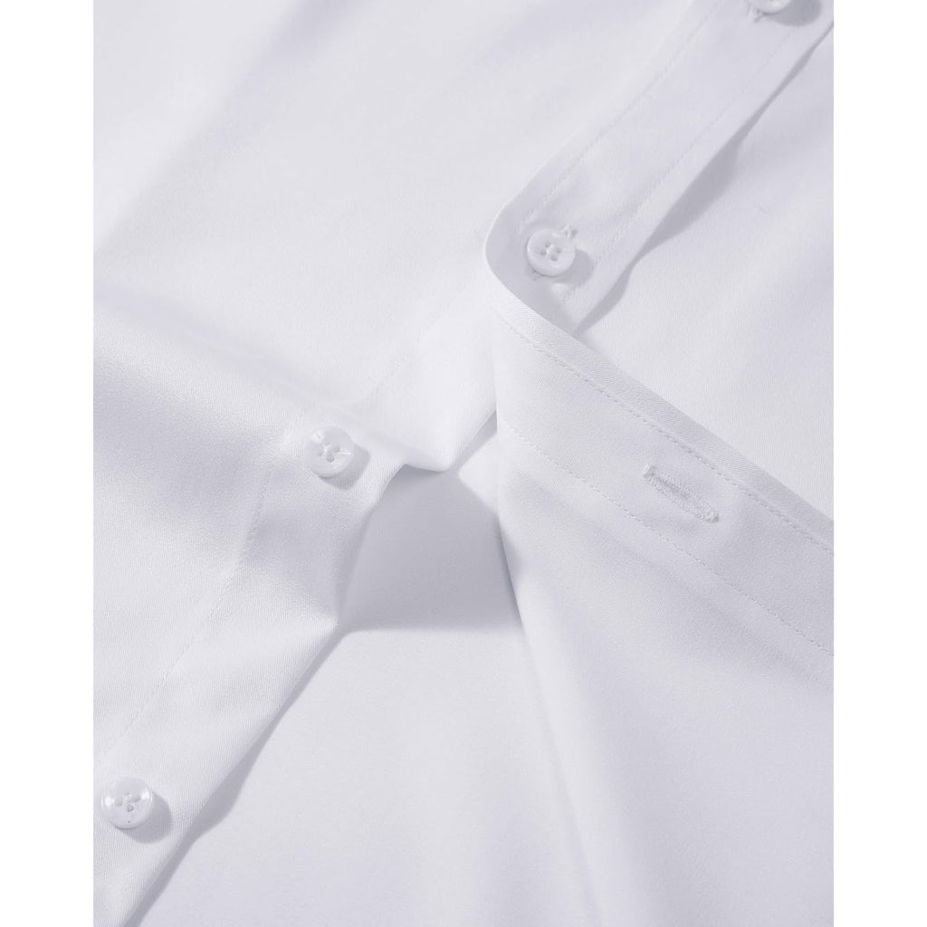 Men’S Wrinkle Free Dress Shirts Regular Fit Long Sleeve Non Iron Business Casual Wedding Stretch Button Down Shirt