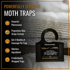 Dr. Killigan'S Premium Clothing Moth Traps With Pheromones (Black, 6 Traps)
