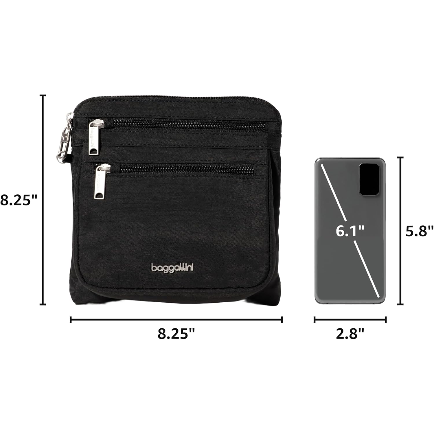Baggallini Securtex Anti-Theft Large Crossbody
