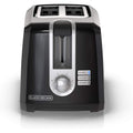 Black+Decker 2-Slice Toaster, Extra Wide Slots For Bagels & Thick Bread, 6 Browning Settings, Removable Crumb Tray, Cancel Button, 850W, Black