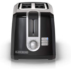 Black+Decker 2-Slice Toaster, Extra Wide Slots For Bagels & Thick Bread, 6 Browning Settings, Removable Crumb Tray, Cancel Button, 850W, Black