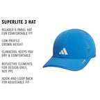adidas Women's Superlite Hat – Lightweight Moisture-Wicking Cap for Workout and Training Ray Blue/White/3