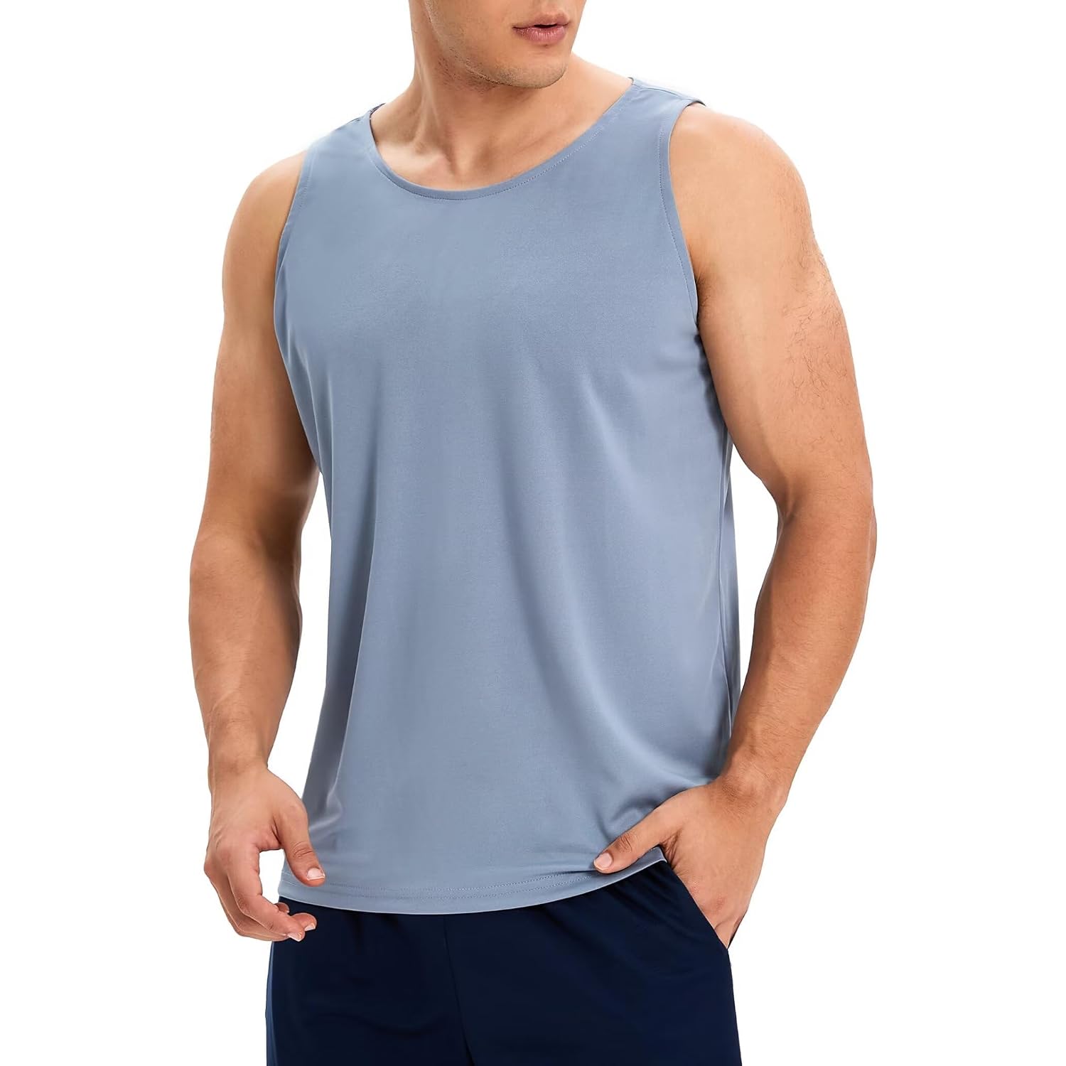 Oygsieg 6 Pack Men'S Quick Dry Workout Tank Tops Breathable Gym Sleeveless Muscle Shirts For Active Men