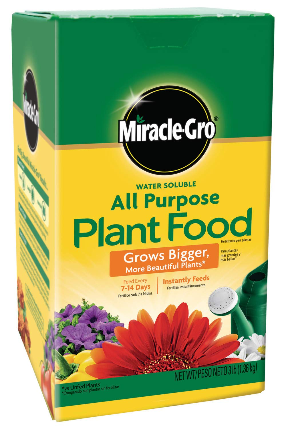 Miracle-Gro Water Soluble All Purpose Plant Food, 3 Lb. | Fertilizer For All Indoor Or Outdoor Plants Including Roses, Flowers, Vegetables, Houseplants, Trees, And Shrubs