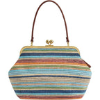 Large Women's Kiss Lock Bag PU Medium Top Handle Handbags Kiss Clasp Shoulder Bags Tote Purse Messenger Clutch