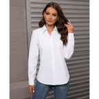 Button Down Shirts for Women Classic Fit Dress Shirt Work Business Casual Long Sleeve Blouse Tops
