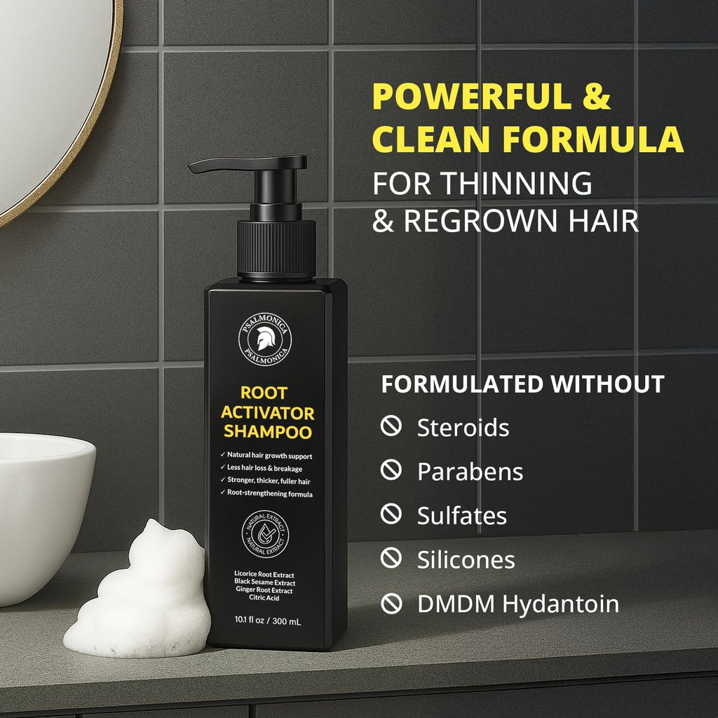 Root Activator Shampoo for Men: Made In USA - Hair Growth Shampoo for Hair Loss and Thinning Hair - Hair Loss RegrowthTreatments for Women Men (Refreshing Scent)