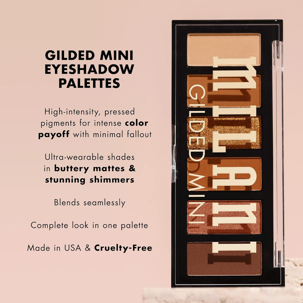 Milani Gilded Mini Eyeshadow Palette with 6 Matte & Shimmer Hues - It's All Ros√©