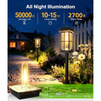 8 Pack Solar Pathway Lights Outdoor, 2 Lighting Modes Waterproof Solar Lights Outdoor, Sturdy Metal Rods, Brighter Up To 15Hrs Outdoor Path Lights For Yard Walkway Driveway Sidewalk Garden