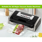 Bonsenkitchen Vacuum Sealer Bags, 20 Gallon 11" x 16"+ 80 Quart 8" x 12"+ 50 Pint 6" x 10", Commercial Grade, BPA Free, Food Sealer Bags for Vac Storage, Meal Prep or Sous Vide Cooking, VB15