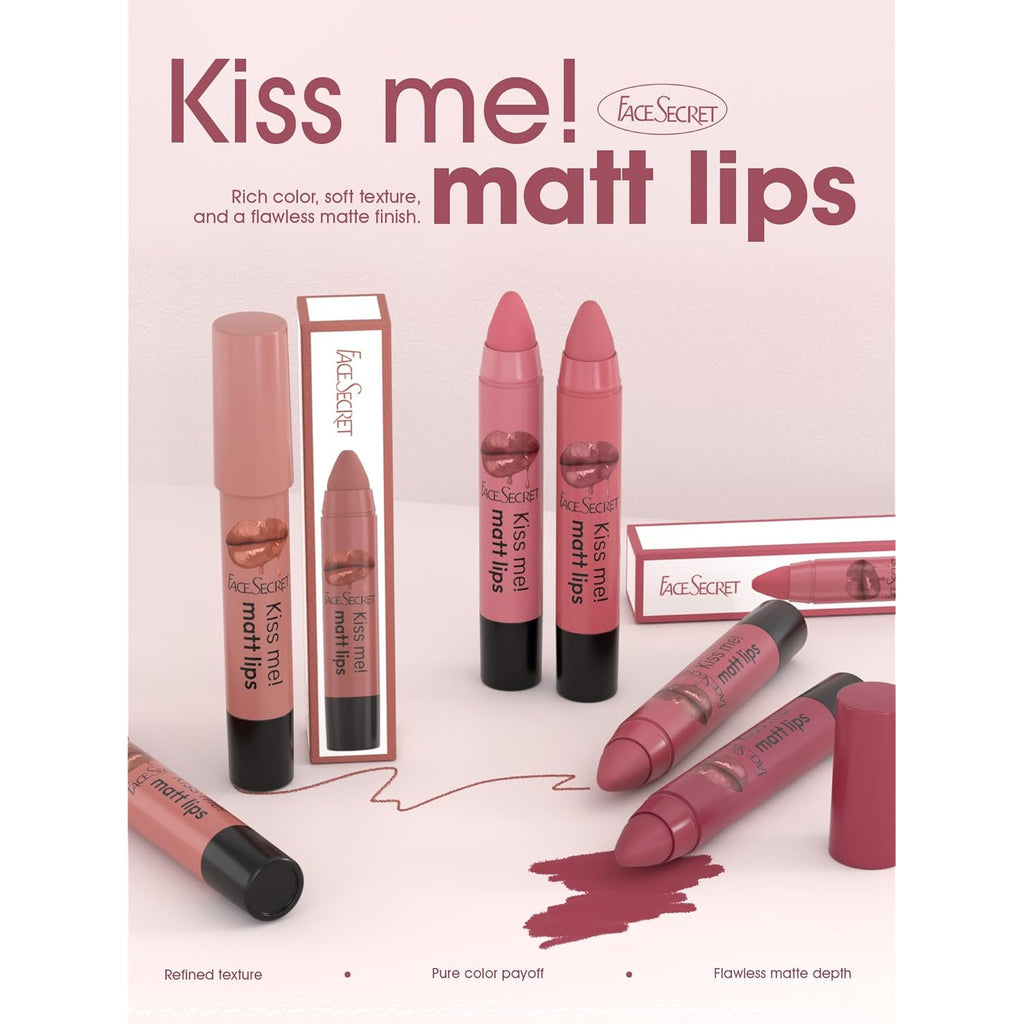 3PCS Lip Liner and Lipstick Combo Set, Velvet Matte Lipstick Pencil & Hydrating Lip Gloss - High Pigment Nude Brown Collection, Long-Lasting Moisturizing Lip Liner for Defining