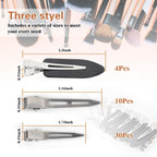 Hair Clips For Women Styling, 44Pcs Metal Duck Billed Pin Curl Clips, Hair Pins, Salon, Makeup, Hair Dyeing, Silver & Black