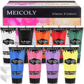 9 Colors Face Body Paint Set,1.01X9Oz/Box,Water Based Washable Face Paint For Adult Kid,Elphaba Green Face Paint,Safe Body Paint For Skin,Red White Blue Face Painting Kit For Halloween Makeup