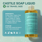 Yoken Pure Castile Liquid Soap 8 Oz Unscented With Organic Oil Ewg Verified