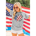 4th of July Shirts Women Faith Family Freedom Tshirt American Flag T Shirts Star Stripes Patriotic Shirts Top