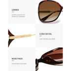SOJOS 2026 Oversized Butterfly Sunglasses for Women with Gold Arms,Beach Sun UV Protection Shades Orange Tortoise/Brown