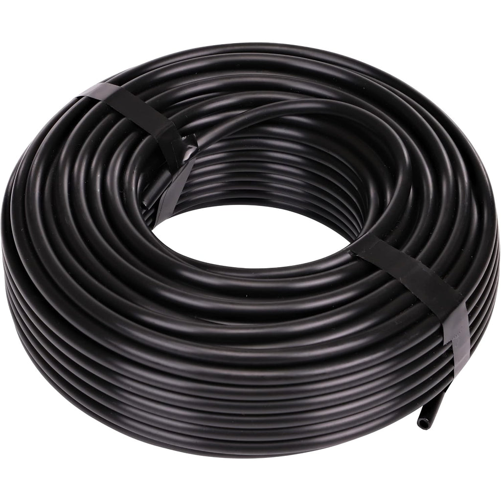 Raindrip 016010T 1/4-Inch Drip Irrigation Supply Tubing, 100-Foot., For Drip Irrigation, Drip Emitters, Irrigation Parts, Systems, Black Polyethylene