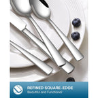 Stapava 20 Piece Silverware Set, Food-Grade Stainless Steel Flatware Sets for 4 Mirror Polished Cutlery Utensil Sets Include Dinner Knives Spoons and Forks Set Dishwasher Safe for Home Restaurant