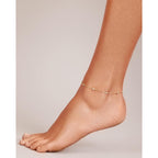 PAVOI 14K Gold Plated Anklet for Women - Trendy Link Chain Ankle Bracelet Summer Jewelry - Boho Dainty Anklets with Cubic Zirconia, Beaded, Evil Eye, Star, Station, Pearls Adjustable Gold Jewelry