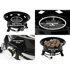 Flame King Smokeless Propane Fire Pit, 24-Inch Portable Firebowl, 58K Btu With Self Igniter, Cover, & Carry Straps For Rv, Camping, & Outdoor Living