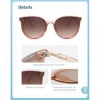 SOJOS Sunglasses Womens Trendy 2025 Classic Round Retro Vintage Shades Large Frame Sunnies SJ2067