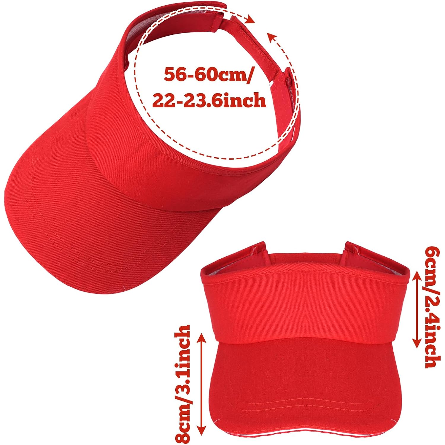 Topbuti Sport Sun Visor Hats for Women Men Adjustable Empty Top Baseball Cap Tennis Golf Running Sunvisor Hat