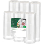 Bonsenkitchen Vacuum Sealer Rolls Bags, 3 Rolls 11"X 20'+ 3 Rolls 8"X 20' | 6 Pack, Commercial Grade, Durable, Bpa-Free, Custom-Size Vacuum Sealer Bags For Dry/Moist Food Storage And Sous Vide, Vb3211