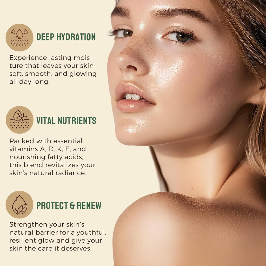 Beef Tallow For Skin, Grass-Fed Whipped Beef Tallow Cream With Honey & Beeswax, Natural Face & Body Moisturizer, Deep Hydration For Dry & Sensitive Skin, Repairs Skin Barrier, 2.5 Oz