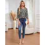 Lomon 3/4 Length Sleeve Womens Tops Casual Crewneck Pullover Tunics Summer Cute Blouses Fashion 2026
