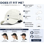 Mens Waterproof Baseball Cap Womens Rain Hat Quick Dry Running Hat with Sweatband Outdoor Golf Breathable Sports Cap Beige Grey