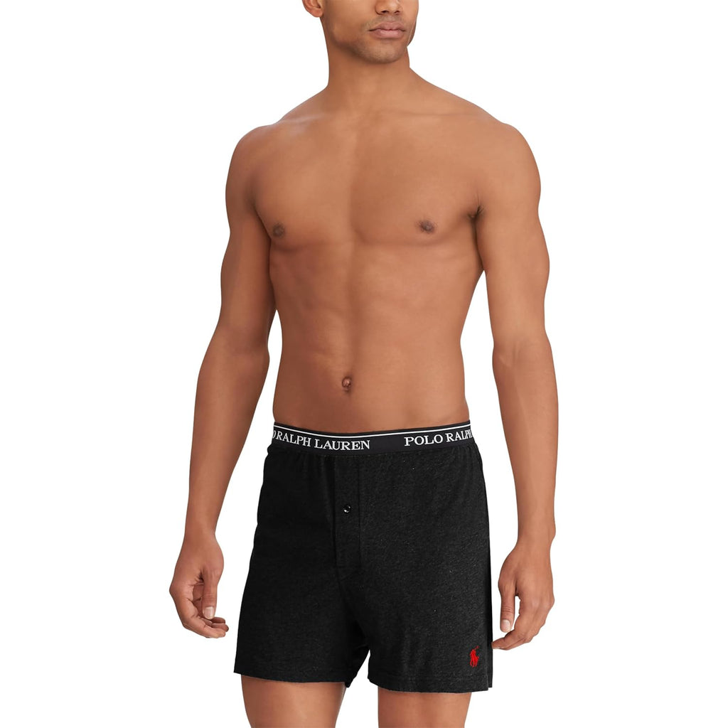 Polo Ralph Lauren Underwear Boxers Pack, 3-Pack, Classic Fit Cotton Knit Boxer, 100% Cotton Moisture Wicking Boxers
