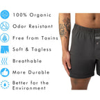 Organic Signatures 100% Cotton Boxers Soft Waistband