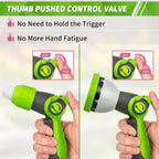 Automan Garden Hose Nozzle - 2 Pack, Thumb Control Sprayer, Slip-Resistant Water Nozzle, Extra 4 Washers, For Watering Plants Lawn & Garden, Cleaning, Washing Car, Showering Pets