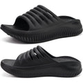 Kuailu Womens Recovery Sandals With Comfortable Plantar Fasciitis Support,Ladies Orthotic Open Toe Sport Slides Thick Cushion Reduces Stress On Feet,Joints & Back Post-Exercise