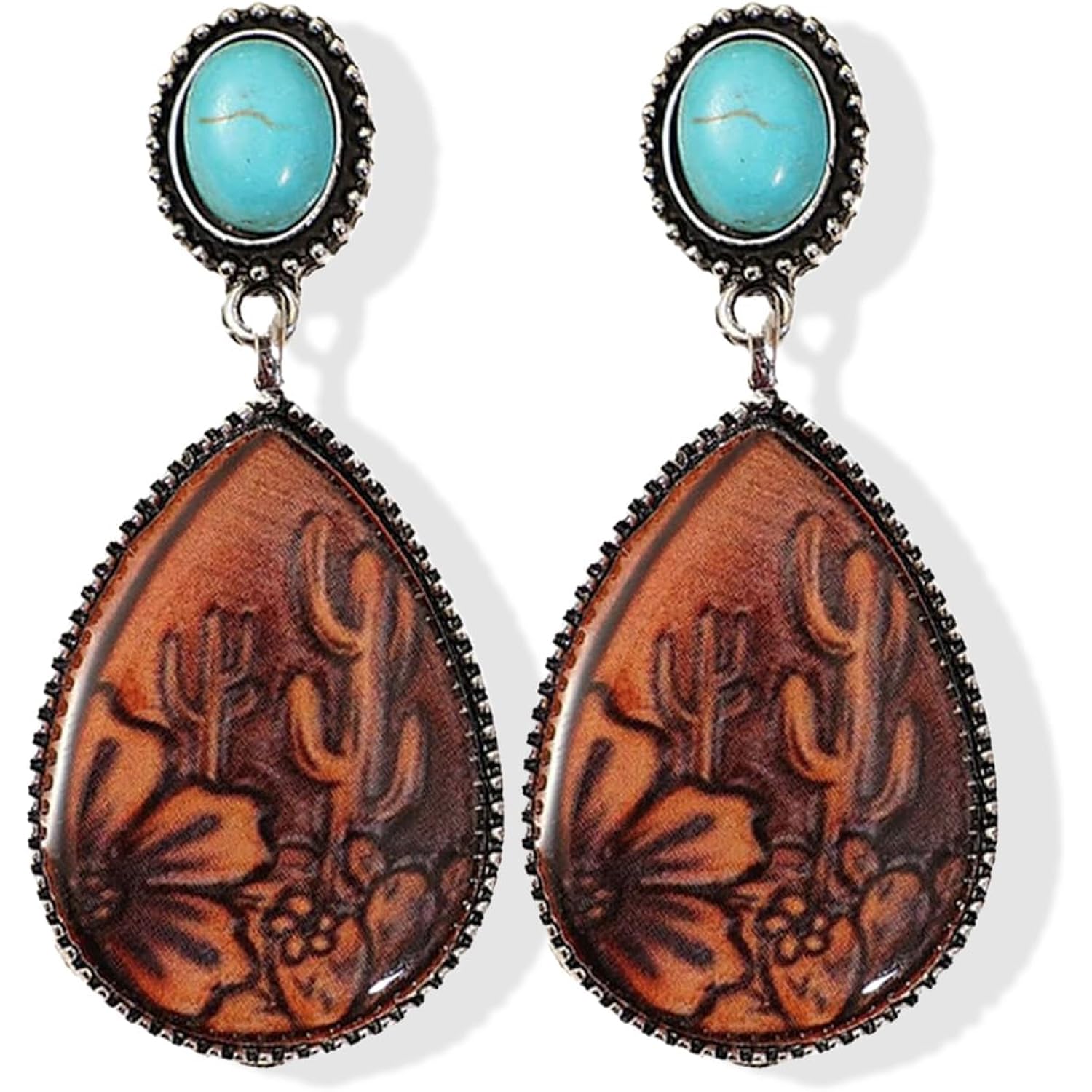 Western Earrings Outfit for Women Turquoise Boot Dangle Earrings Western Jewelry Country Concert Outfits for Women Dress Cowboy Chic Rodeo Outfit Shirts Dress Accessories