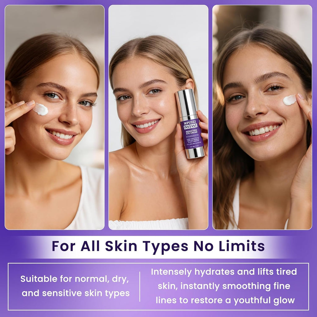 Instant Eye & Face Lift Cream - Rapid Under Eye Bags & Wrinkles Treatment, Dark Circles And Puffiness Remover For Women & Men, Temporary Firming & Tightening Face Cream - Wrinkle Filler 1Oz