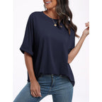 ANRABESS Womens Tops Oversized T Shirts Short Sleeve Crewneck Summer Casual Loose Basic Tee Shirt 2026 Trendy Fashion Clothes