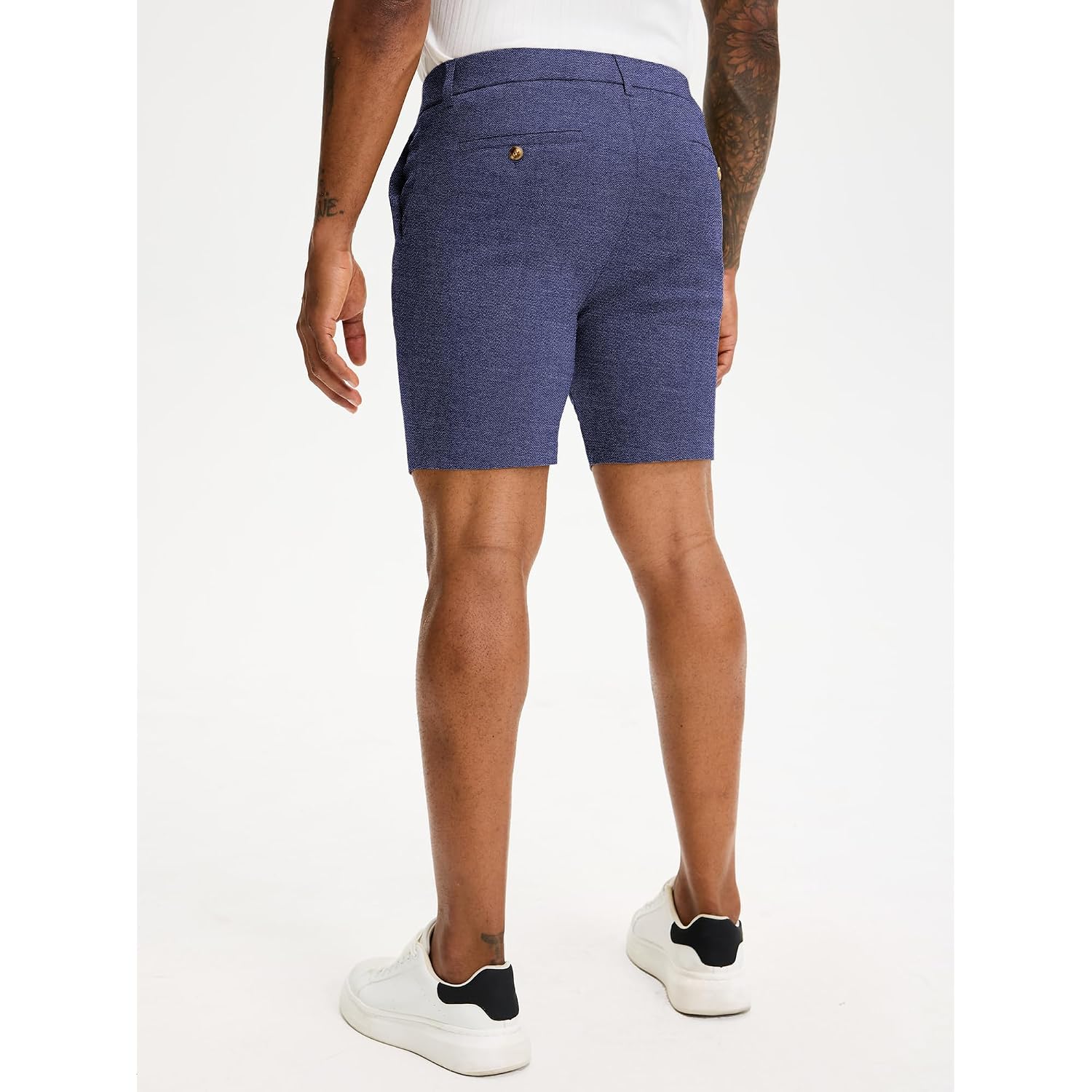 Comdecevis Men'S Slim Fit 7" Inseam Chino Shorts - Stretch Skinny Dress Shorts For Work Casual