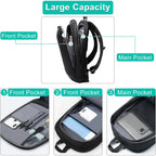 Hk Business Backpack For Men,Slim & Expandable Backpack For 17 Inch Laptop | Waterproof Travel Backpacks With Usb Charger,Anti-Theft Lightweight Large Work Computer Bag,College Backpack For Men Women