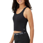 Hanes Women's Originals Rib Crop Tank Top 2-Pack, Comfywear Stretch Cotton Cropped Top